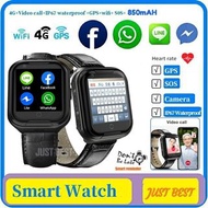 (包順豐智能櫃) 4G smart watch WIFI 4G 智能手錶 老人電話手錶 防跌倒報警測心率血壓防水老人定位手錶 禮物 生日禮物 GPS 定位智能手錶4G Wifi Smart Watch