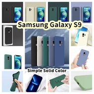 【Case Home】For Samsung Galaxy S9 Silicone Full Cover Case Straight edges Color Phone Case Cover