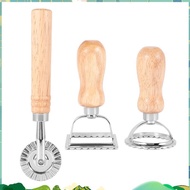 3PCS Ravioli Pasta Cutter Set, Ravioli Stamp Maker with Wooden Handle Ravioli Maker Pasta Cutter for