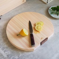 日本霜山 可站立圓形天然檜木砧板