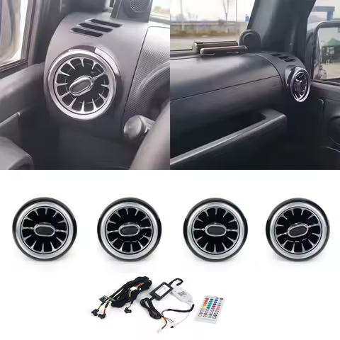 New Style Condition Turbine Outlet LED Car Front Air Vent Ambient Lamp For Jeep Wrangler JK 2007-201