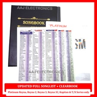 Updated Songlist+Songbook for Platinum - Reyna, Reyna 2, Reyna 3c, Reyna 3, Kapitan, T/X Series Volu