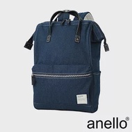 anello CONNY 率性牛仔經典口金後背包 Regular size- 深藍