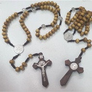 Benedict Wooden Rosary with 8mm Iron Benedict Partition