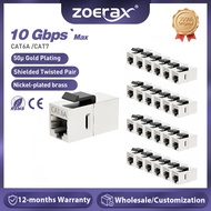 ZOERAX CAT7 CAT6A CAT6 Coupler RJ45 Keystone Shielded Coupler, Shielded Female to Female RJ45 Inline