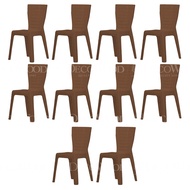 Set of 10: High Quality Stackable Plastic Chair Dining Chair Outdoor Bench Chair Outdoor Chair Patio