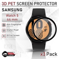 MLIFE - ฟิล์ม3D นาฬิกา Samsung Galaxy Watch 5 44mm แบบสุญญากาศ ฟิล์มกันรอย กระจกนิรภัย เต็มจอ เคส - PET Film Full Cover Screen Protector Anti-Scratch Case for Samsung Watch 5 44mm