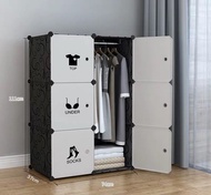 Almari Pakaian 6 Pintu Kiub dengan Tempat Sangkut Baju 6 Cube Door Cabinet Wardrobe with 1 Hanging C