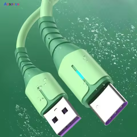 Liquid Soft Silicone USB C Cable 0.25M/1/1.5/2M Mobile Phone Data Cord For Samsung Huawei Xiaomi Red