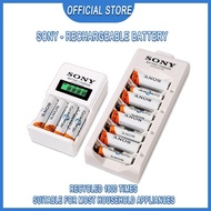 SONY Rechargeable Battery NIMH AA AAA 4600mAh 4300mAh 4-slot Fast Charger 1.2V NIMH battery Super Fa