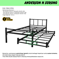 Ranjang Besi Tingkat Single dan Sorong 90x200 100x200 120x200