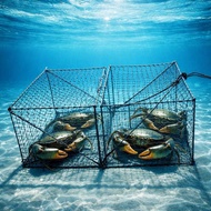 10 PCS Crab Trap Rajungan Sentec/Bezilum 48,31,18 cm Wire 3.40 mm Anti-rust Ready to Use