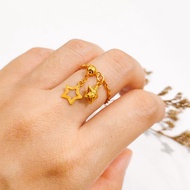 Promo Cincin serut model bintang elegant emas  fashionable Keren