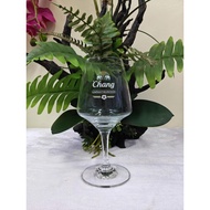 "Chang Unpasteurized" Stem Beer Glass Luxurious Design