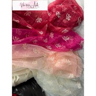New arrival floral oganza silk fabric
