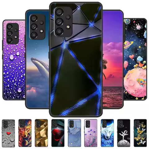 For Samsung A73 5G Case A53 A33 Black Bumper Cases for Samsung Galaxy A33 5G Cover A73 2022 Silicone