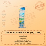18oz 22oz Oval Plastic Cup BENING | U Cup Juice 18 oz 22 oz @50pcs