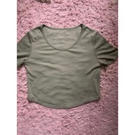 GREEN CROP TOP