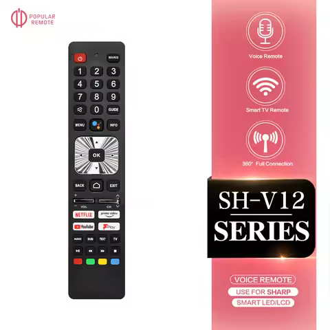 Voice Remote Control Replacement For Sharp SH-V12 SHWRMC0139N 65EQ4EA 75EQ4EA 65EQ7EA 75EQ7EA Smart 