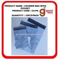 COURIER BAG WITH POCKET / PARCEL PLASTIC / PARCEL BAG / POSTOUT BAG