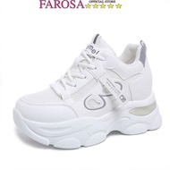 FAROSA 7cm high-soled padded women's sneakers -T4 breathable mesh leather high-soled sneakers flatte