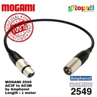 MOGAMI 2549 vs Amphenol XLR male to female 1 meter