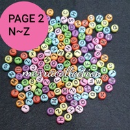 PAGE 2 Alphabet beads abjad  N ~ Z   huruf pilihan  untuk craft project decoration ideas aktiviti se