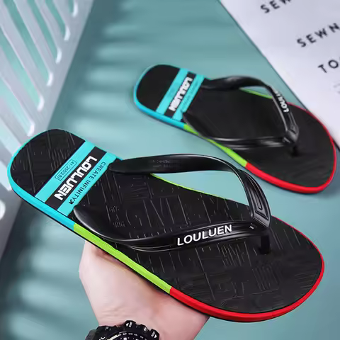 Men's flip flops, high-quality hot selling men's flip flops, summer anti slip beach flip flops, men'