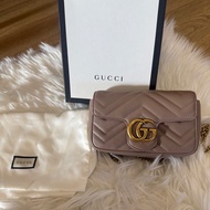 gucci marmont mini 🩵乾燥玫瑰色