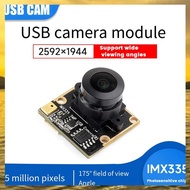 (HARB) IMX335 USB Camera Module 5MP 2K Video Recording 175° Wide Angle 2592x1944 for 5