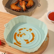 20cm Air Fryers Oven Baking Tray Fried Pizza Chicken Basket Mat AirFryer Reusable Silicone Pot Repla