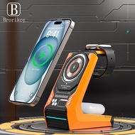 Magnetic Charger 3 in 1 Charging Station 15W Fast Charging Stand for Phone 15 16 Plus 14 13 12 Watch
