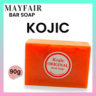 Kojic Whitening Soap Original For Face Body Men Women Unisex Rectangular Shape Bar By Mayfair 90g 1p