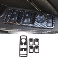 Car Styling Window Lift Switch Button Frame Trim Fit For Mercedes Benz A B C E GLE GLA CLA GLK Class W176 W204 W212 W166 W218 Auto Accessories