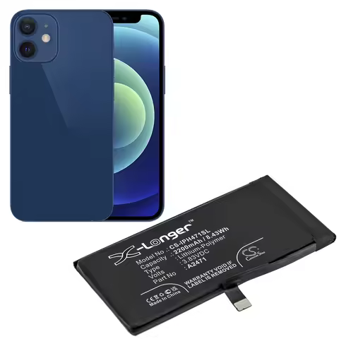 Cameron Sino 3.83V 2200mAh/2550mAh Mobile,SmartPhone Battery A2471 for Apple iPhone 12 Mini +TOOLS K