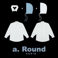 Sarin A. Round shirt เสื้อเชิ้ตรุ่นใหม่ ตัวยาว ชายไม่เว้า ใส่ได้ 4 แบบ