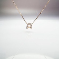 字母A 鑽石項鍊 14K /18K 輕珠寶 時尚搭配 白K金/黃K金/玫瑰金