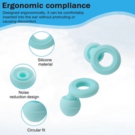 5Pair Loop Quiet Ear Plugs for Noise Reduction for Sleeping Silicone Ear Plugs for Swimming Motorbik