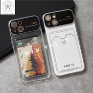 Clear Card BIG Lens Case Card Slot Case iphone 14 iphone 14 Plus iphone 14 Pro iphone 14 Pro Max