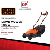 BLACK & DECKER BEMW451BH 32cm 1200W & BEMW471BH 38cm 1600W  LAWN MOWER WITH ERGONOMIC HANDLE DESIGN