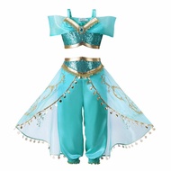 Animation Movie  Kids Princess Jasmine Aladdin Cosplay Party  Animation Costume