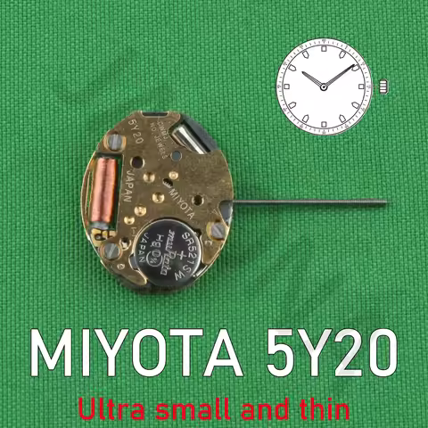 Miyota 5Y20 Movement 2 Hand Calendarless Small movement perfect for smaller designs and accessory-ty