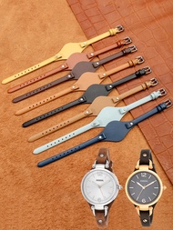 Substitute Fossil fossil watch strap ladies leather U-shaped mouth ES4119 ES4000 ES3148 watch strap 8mm