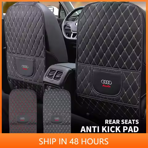 New PU Leather Car Anti-Kick Mats Auto Seat Back Protector Cover For Audi A3 A4 A5 A6 A7 A8 S4 S6 A4