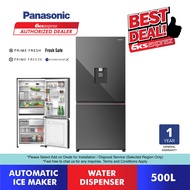 Panasonic Premium 2 Door Inverter Fridge (500L) NR-BW530XMMM / Refrigerator with Automatic Ice Maker