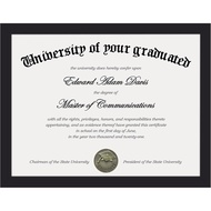 upsimples Certifie Frame with Clear Plexiglass, 8.5 by 11 Picture Diploma Document Degree Frames for