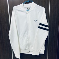 CK Calvin Klein 成人 字母logo外套 飛行外套 夾克 薄外套 騎士外套 白色