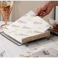 Wax Paper Baking Paper with WHEAT BAKERY Motif, BAKERY LABEL, NEWSPAPER size 18x18, 22x22 cm ~ 50 PC