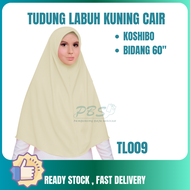 TL009 - TUDUNG LABUH SEKOLAH KUNING CAIR ( BIDANG 60 )