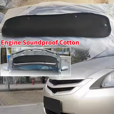 Car Engine Soundproof Heat Insulation Cotton With Buckle Firewall Mat Pad Cover For Toyota Vios 2008